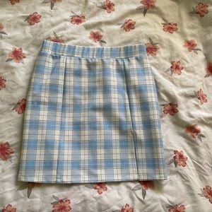 papaya pleated skirt